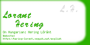 lorant hering business card